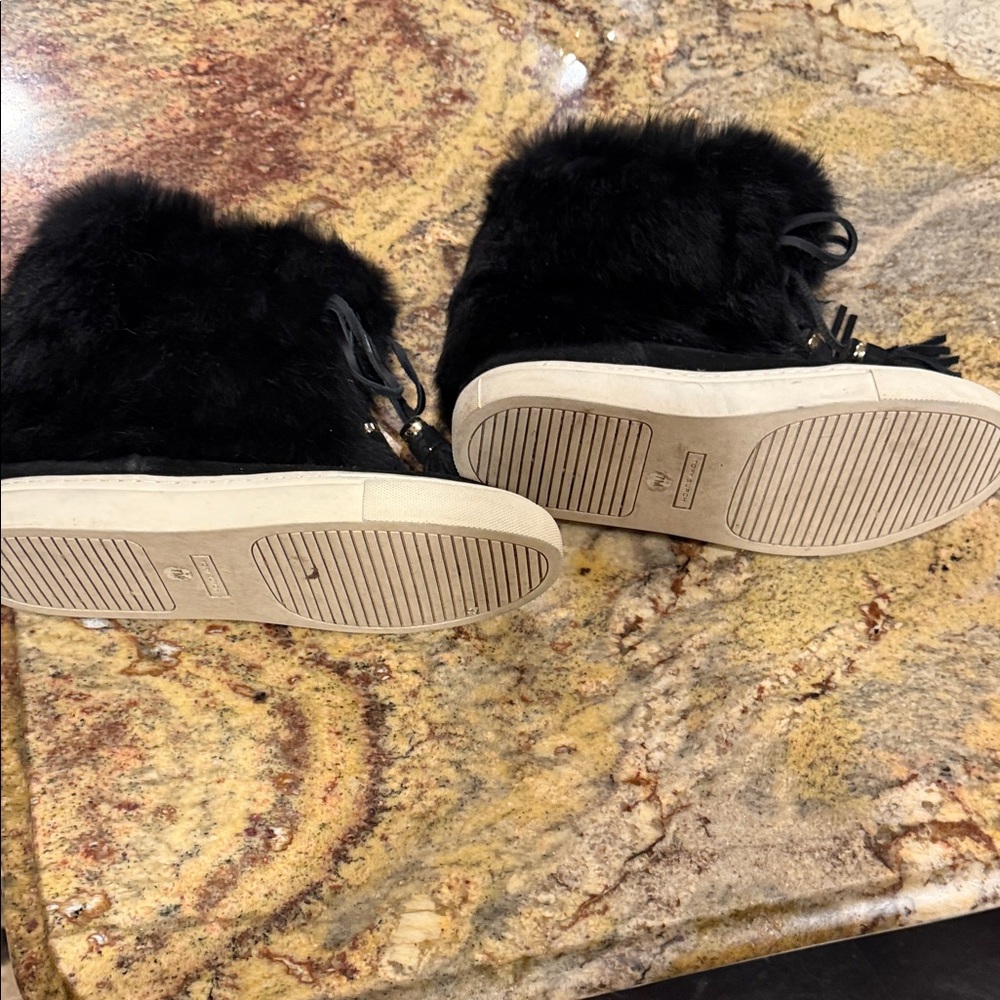 Tory Burch Black Fur Winter Boots - Picture 2 of 5